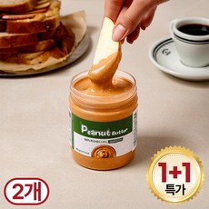 델리플라이 프리미엄 땅콩버터 100% 스무스 무가당 무첨가, 2개, 380g