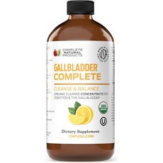 Complete Natural Products 담낭 완전 8온스 - 자연 유기농 액체 담석 클렌즈 지원 및 슬러지 포뮬라 보충제, 8 플로우 온스 (1개 팩), 1개