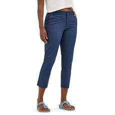 Lee 여성용 주름 방지 58.4cm(23인치) 카프리 팬츠 유니온-올 블랙