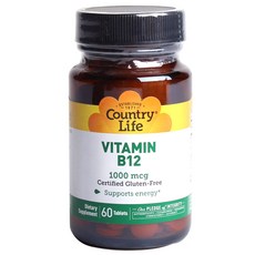 Country Life 維生素B12錠1000mg, 1個, 60 件