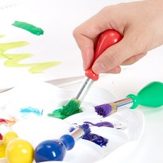 캐스B 아트스쿨 물방울유아붓4종 (2635) / 미술놀이 어린이붓