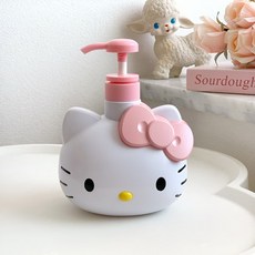 산리오 주방세제 욕실 샴푸 핸드워시 싱크대 디스펜서 850ml ~ 950ml, 핑크 KT, 1개