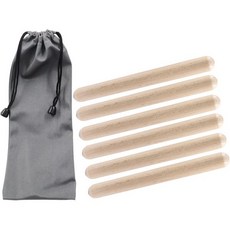 레인스틱 레인 쉐이커 메이커 피우투야르 4개 세트 8인치 리듬 스틱 목재 클라베스 자연 음악 타악기 방수 휴대 가방 포함, 3 Pairs, 1개