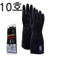 보생 공업용 고무장갑 블랙 9호 (10켤레), 5개