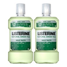 리스테린 내추럴 그린티 마일드 구강청결제, 1L, 2개