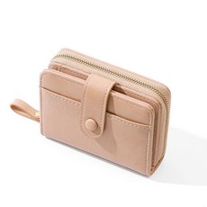 輕奢錢包女短款小巧多卡位卡包零錢包新款純色兩摺疊學大容量卡包