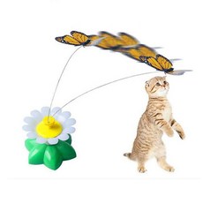 움직이는 나비 파리쫓는 기 팔랑 고양이 자동 장난감 파리쫓 는나비 기나비 팔랑나비