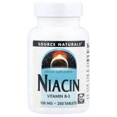 소스 내추럴스 나이아신 100mg 250타블렛, 3개