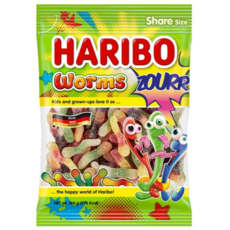 하리보 웜즈사우어 젤리, 160g, 3개