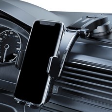 잇앤라이프 흡착식 차량용 휴대폰거치대, 블랙, 1개