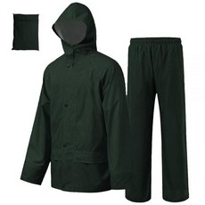 Rizzon 남성용 여성용 레인 수트 재킷/바지 방수 경량 레인 기어 야외 농장 낚시 오토바이용 초록색. 3XL 414686, M, 블랙
