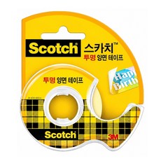 [3M] 스카치 투명 양면테이프 디스펜서 237D (19mm x 7.6M), 1개