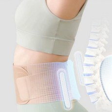 허리보호대 여성 복대 슬림 원사 복대 허리 통증 받침 보호대 골반교정 척추지지대 밴드 dew+825Co