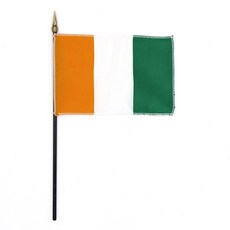 인사동공예 미니 탁상기 깃발 세계 국기 만국기 10x15cm, 1개, 코트디부아르