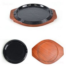 생선구이 옥수수 콘치즈 스테이크 철판 철팬 주물팬 구이팬 나무받침대 세트 17호 18호 19호 20호 (Araium), 18호 세트