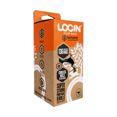 LOGIN 洛格 生物降解拾便袋, 藍色, 8捲, 1盒