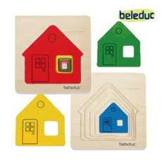 벨러덕 알록달록 우리집 레이어 퍼즐 원목 교구
