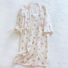 보태샵 여성 골프 샤워가운 유카타 골프장, 1개, 토끼튤립