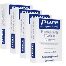 퓨어인캡슐레이션 오메가3 EPA DHA 구미 젤리 레몬라임맛 Pure Encapsulations PureNutrients Gummy, 4개, 36정