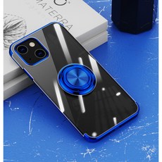 iPhone 17 Pro Max 透明電鍍手機殼 附磁吸指環支架