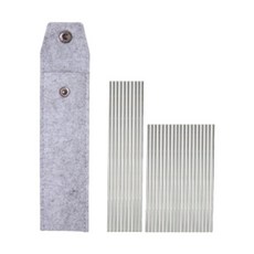 YSSHOP 뜨개질 블록 보드용 스테인리스 스틸 막대 핀 크로셰 액세서리 뜨개질 용품 튼튼한 필수품 보관 가방 포함, 강철, 그림으로, 1개