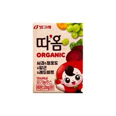 빙그레 따옴 오가닉주스(사과 레드비트)120mlX6개/무배, 120ml, 6개