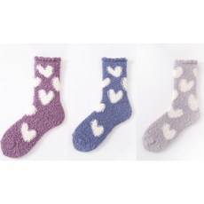 베이브 겨울 극세사 하트 수면양말 3켤레 세트