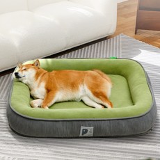 JUIMIMI 반려동물 사계절 딥슬립 대형 방석 쿠션, 1개, 초록색