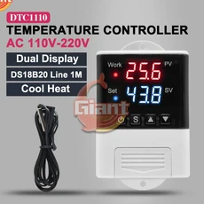 부화기 계란부화기 달걀부화기 병아리부화기 인큐베이터마이크로 컴퓨터 온도 컨트롤러 AC110V 220V DTC 12, 04 DTC1110 red blue, 1개