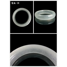 《博古珍藏》頂級收藏．冰玻放光蠶絲玉經典寬版蛋面(圓骨)玉鐲．感恩特賣會．超值回饋, 1個, 寬版-18.5