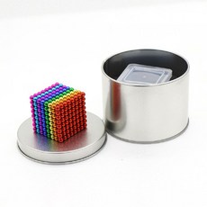 레인보우 자석 블록 구슬 취미 마그네틱 다채로운 강력한 매직 놀이용 교구, S. 5mm 8색 512개 + 박스, 1개