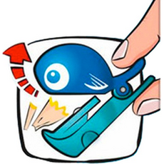 크록크록 마패드 유아용 무당벌레 올드림 연필깎이 고래 수동, 1개