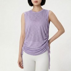 여성용 요가 커버업 민소매 스포츠탑 여름 필라테스 나시 트레이닝 셔츠