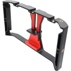 짐벌 안정기 휴대폰 그립 3칸 채우기 조명 마이크 핸드헬드 스마트폰 영상 장비, 짐벌 안정기 휴대폰 그립 3칸 채우기 조명 마이크 핸드