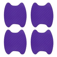 HARFINGTON 4피스 자동차 도어 핸들 스크래치 프로텍터 탄소 섬유 볼 3D 스티커 페인트 보호 필름 커버 액세서리 모든 자동차용 옐로우 172061, 퍼플