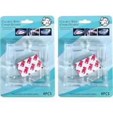 구디푸디 실리콘 모서리 보호대 4p, 투명, 2개