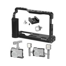 BGNing 알루미늄 카메라 케이지 후지필름 XE4 호환 맞춤형 테두리 프레임 콜드 슈 아리 마운트 핸드그립 손목밴드 조명 모니터 홀더 (케이지), BGNing 우리