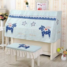 전자 피아노 덮개 건반 세트 북유럽풍 디지털 커버, 1개, 페가수스 피아노커버 + 더블 벤치커버