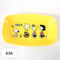 릴팡 스누피 감자튀김 접시 PN6796, YELLOW (스누피), 8개