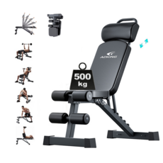 호밍사이 각도조절 인클라인 벤치프레스 6단 각도조절 하중 500kg 리프트 베개, 블랙