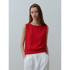 Nau W 보트넥 니트 베스트 Red 1208387