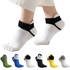 루미또와 남성 땀흡수 등산 스포츠 발가락양말 6컬레, 1세트, 240-280