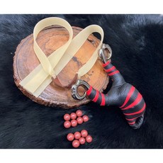 弓城弓箭館 冷彎羚羊彈弓 鋼珠 泥丸 彈弓 射魚 打魚 不鏽鋼 冷鋼彈弓, 1個, 獵魚扁皮筋,加購彈弓耳塞