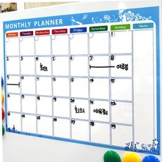 월간계획표 월계획 게시판 자석식 스케쥴링 화이트보드 79000EA 1EA, 본상품