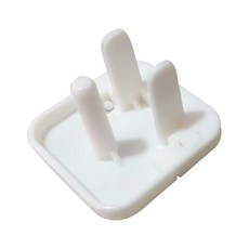 台灣出貨 安全插座保護蓋 安全拉環款 插座蓋 電源插座保護蓋 防塵插座蓋 三孔插座蓋 二孔插座蓋, 1個, 3孔, 象牙白