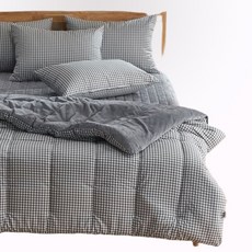 따뜻한 차렵이불 베개커버 극세사 부드러운 이불베개세트 SS 슈퍼싱글 그레이