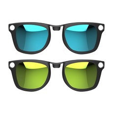 레이밴 메타 웨이퍼 스마트 글래스용 HIBLOKS 2PCS 편광 클립 표준 RW4006 (사이즈 M 50-22) 눈을 보호하고 시원하며 패션을 위한 변색 클립(실버 블루), RW4006 Yellow+Blue