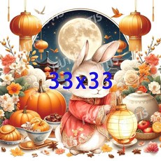 蝶谷巴特 餐巾紙 藝術紙 中秋節圖案, 1個, 33x33 大圖
