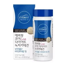 에버핏 코어 다이어트 녹차 카테킨 500mg 60정, 1개
