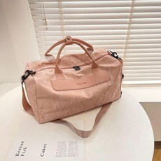 Mnan Ban 健身旅行袋 乾溼分離 獨立鞋位, 粉色可套拉桿箱 獨立鞋位, 1個